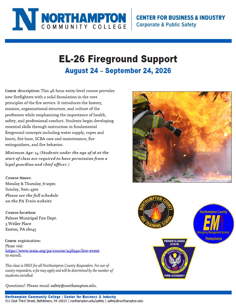 Northampton County Fire School, Northampton County Emergency Management, Northampton Community College